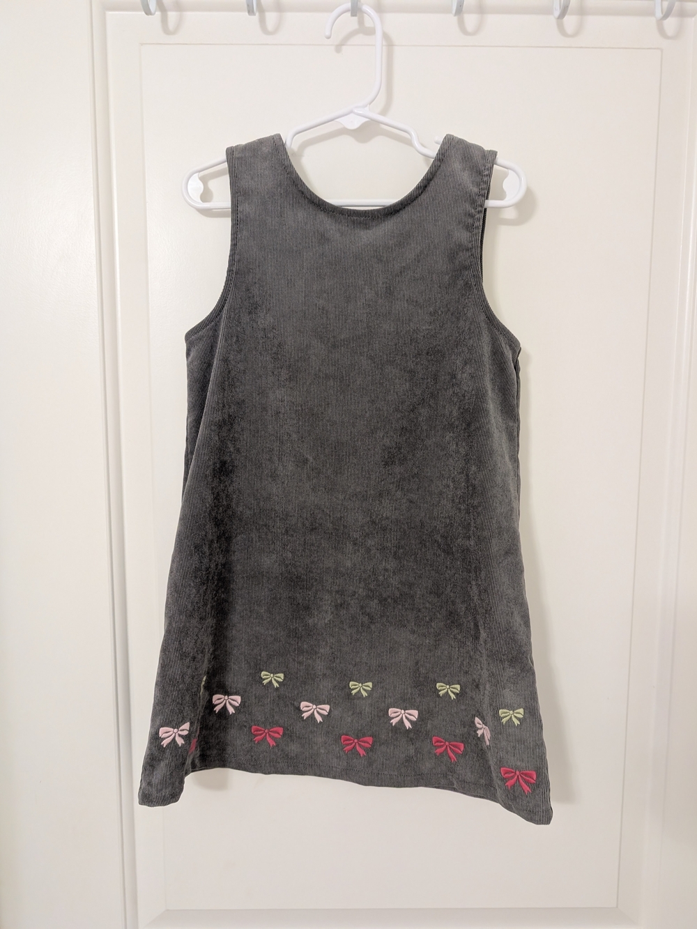 Vintage Gymboree Classroom Kitty Corduroy Bow Dress Girls Size 5 HTF